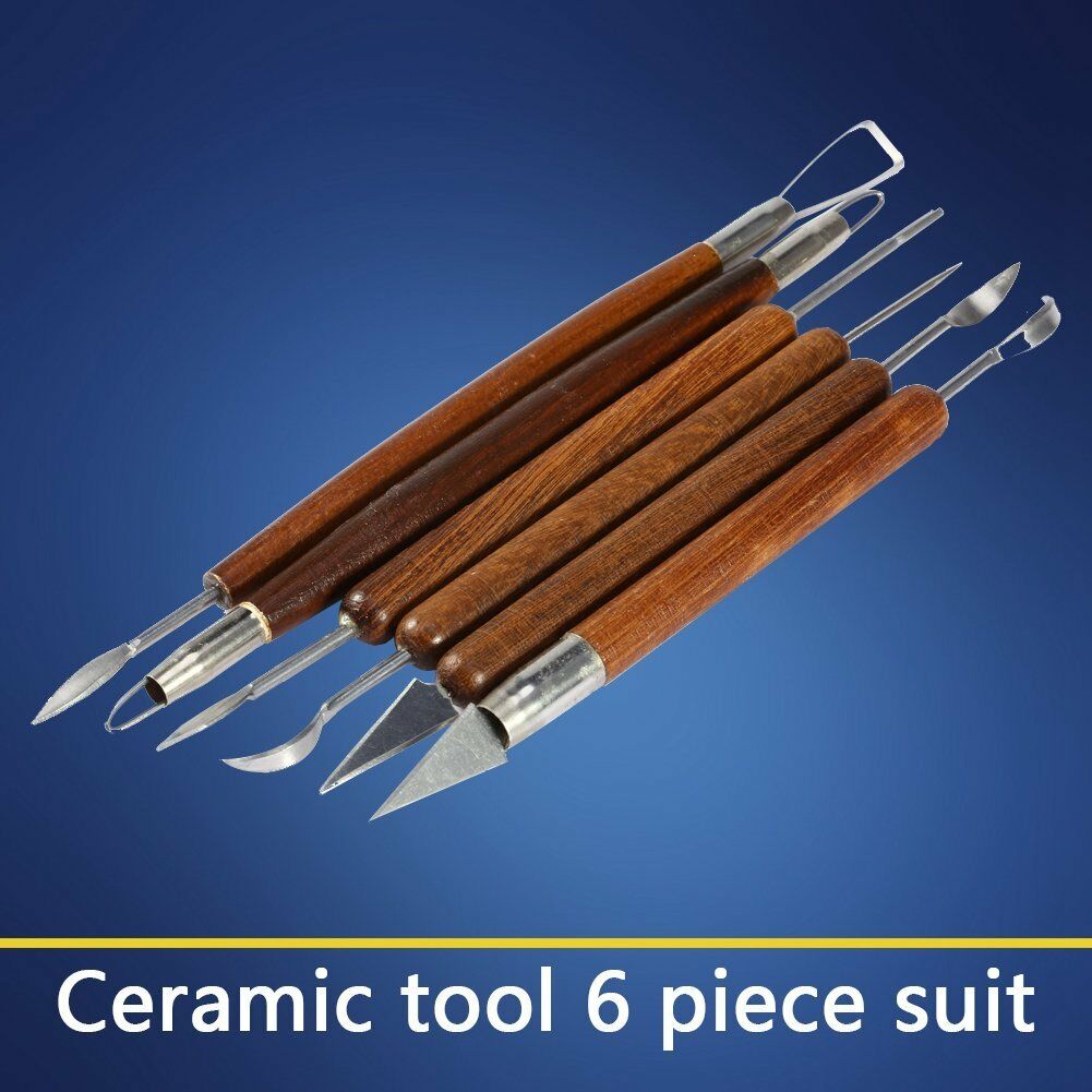 6pcs Clay Sculpting Set Wax Carving Pottery Tools Shapers Polymer Modeling New