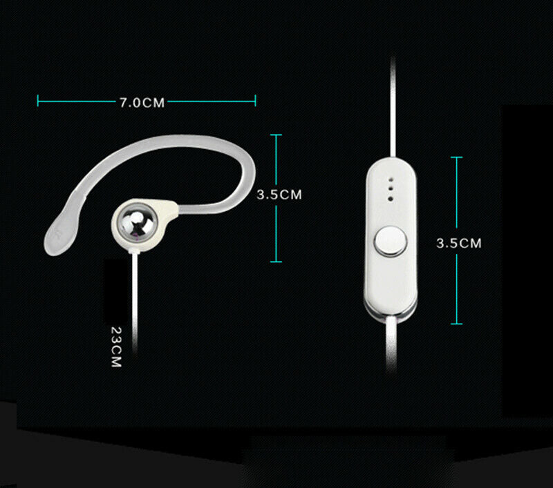 5Pc 2 Pin Earhook Earpiece Headset PTT Mic For Kenwood HYT BaoFeng Radio Whi USA