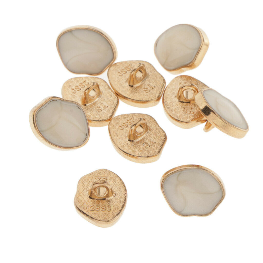 10pcs Round Enamel Buttons Scrapbook Cardmaking DIY Crafts Decorative Button