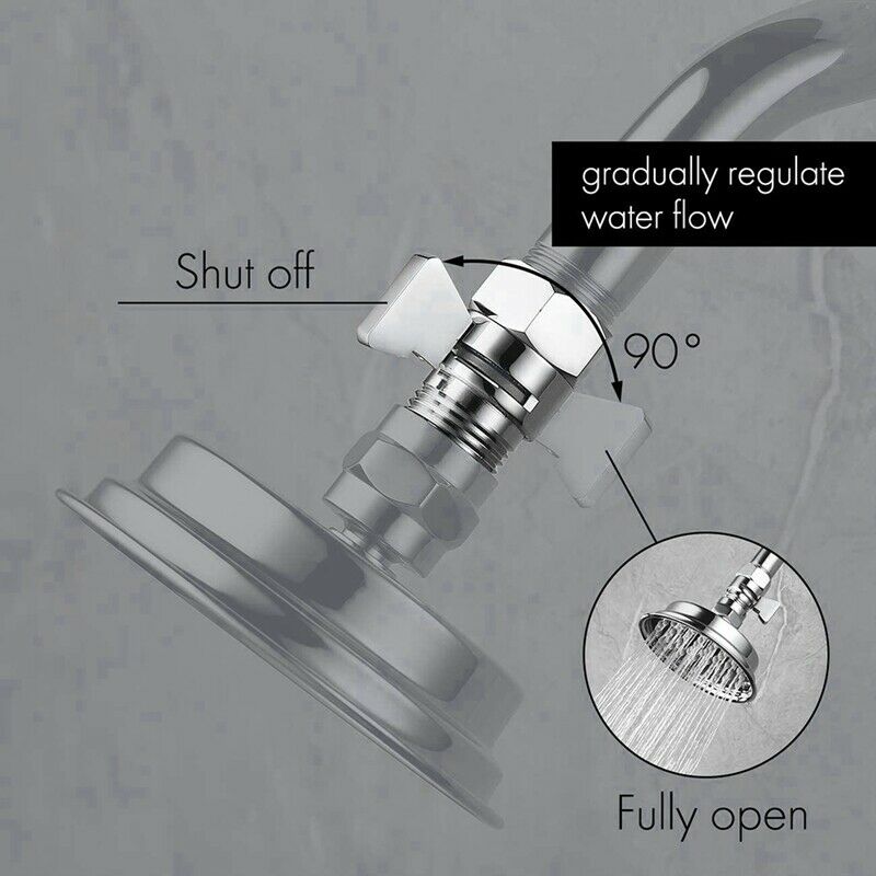 Brass Ball Valve with Handle, Water Flow Control Valve Regulator, Shower Head D1