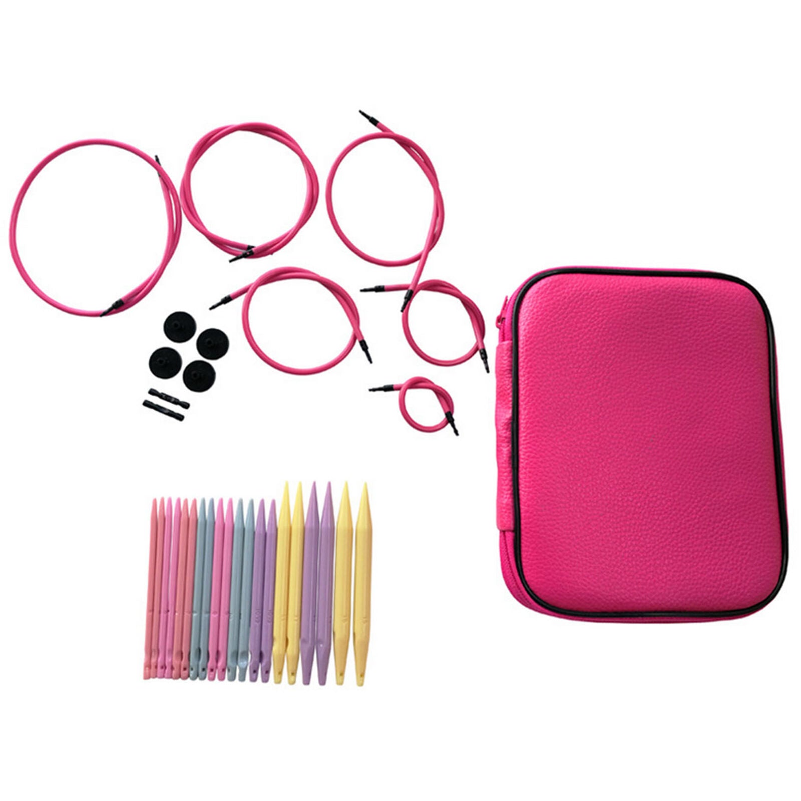 20pcs Circular Knitting Needle and Cable Interchangeable Knitting Needle Set