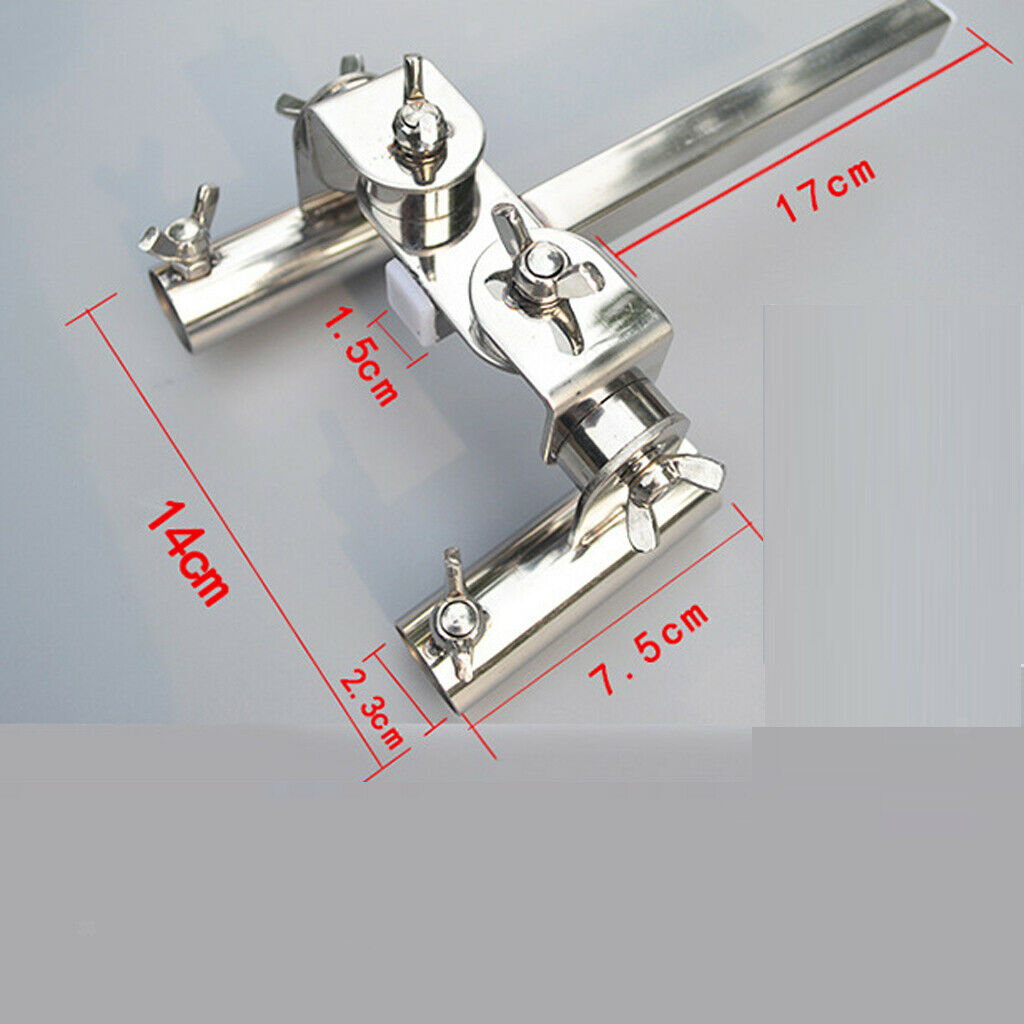 Adjustable Stainless Steel Fishing Rod Holder Stand Double Pole Support Rack