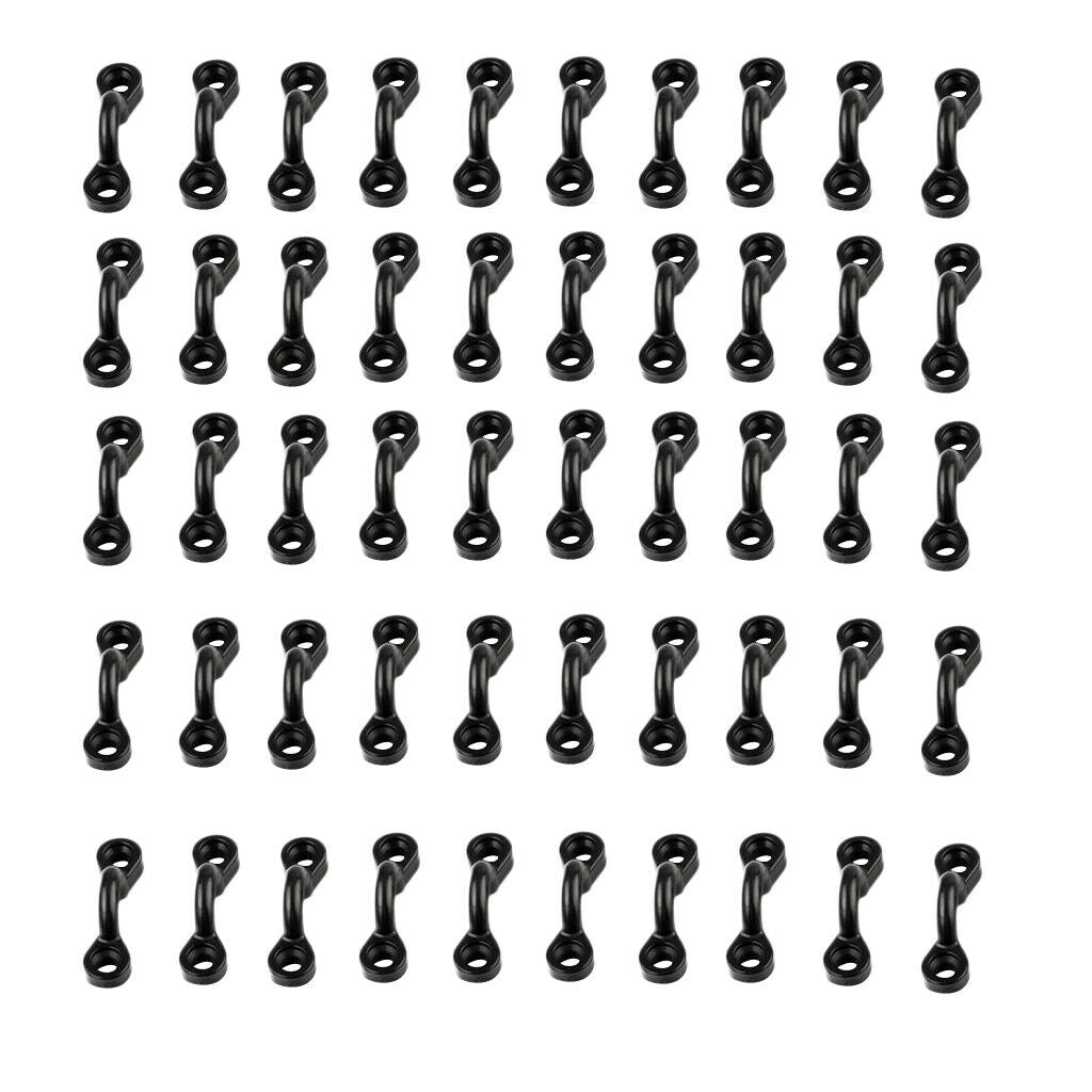50pcs Strong Nylon Kayak Canoe Deck Loops Tie Down Pad Eye Connect Buckle