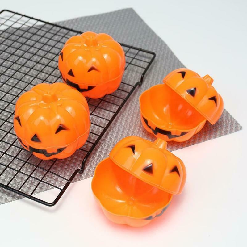 8 Pcs Pumpkin Candy Bowl Holder Plastic Lightweight Buckets for Halloween Party