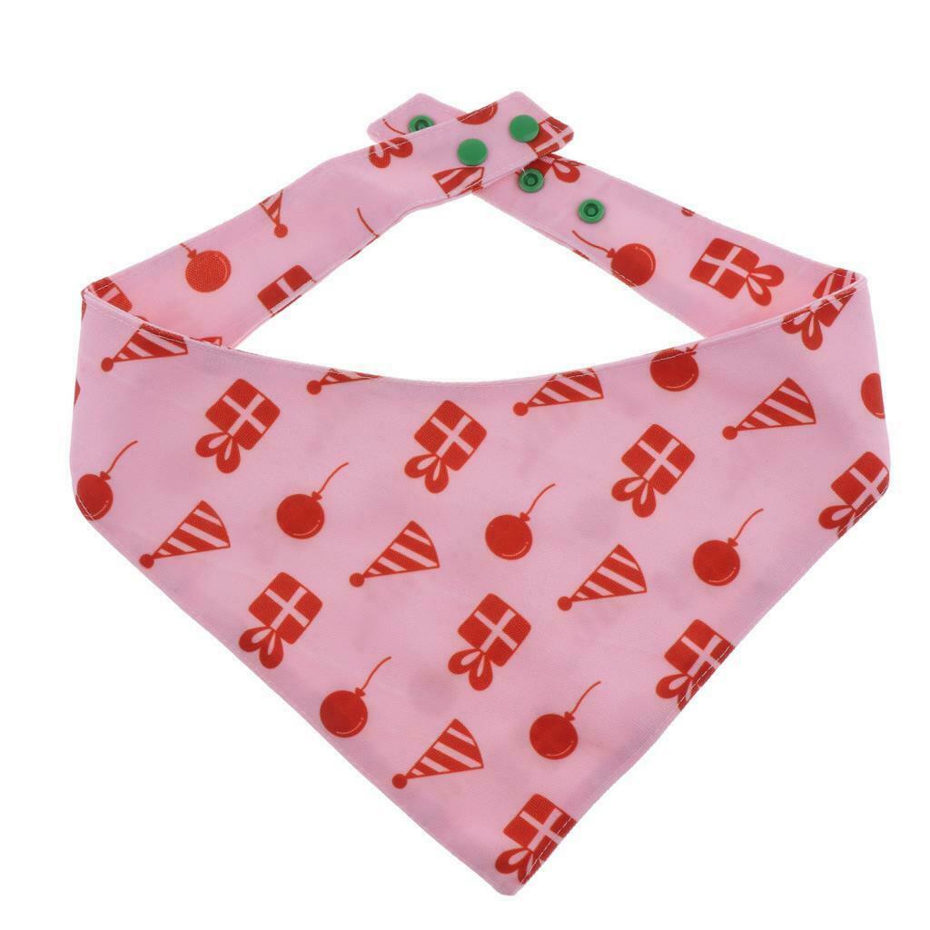Dog Scarf Cat Washable Saliva Towel For Small Medium Dog Cat Kitten Pink-L