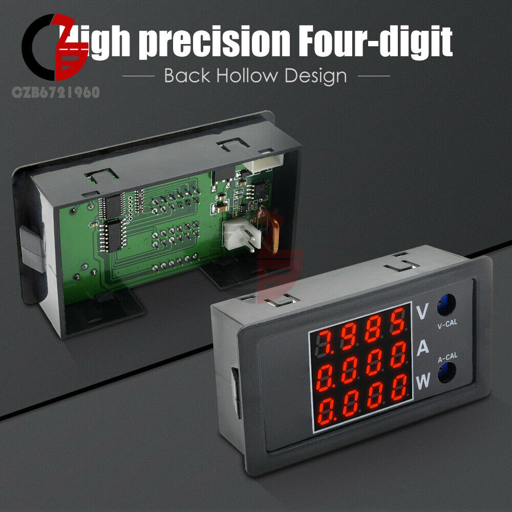 0.28" LED Four-digit 100V 10A 1000W Voltage Current Power Meter High Precision