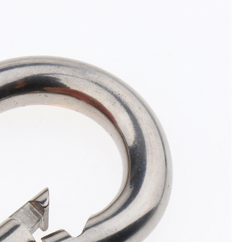 2X Spring Snap Hook Stainless Steel Clip Keychain Carabiner for Camping Hiking