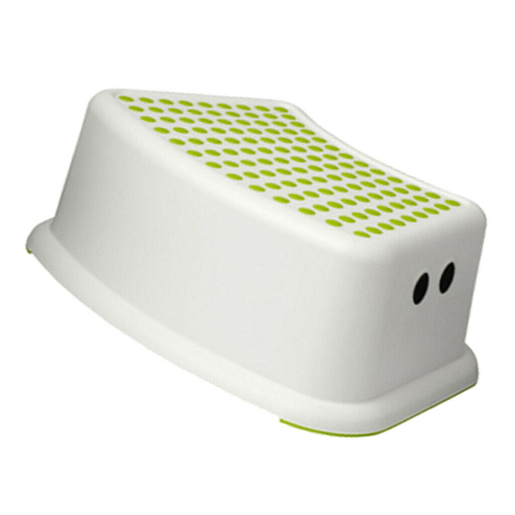 Kids Children Toilet Foot Step Stool For Lowes Height (Green/13x37x24cm)