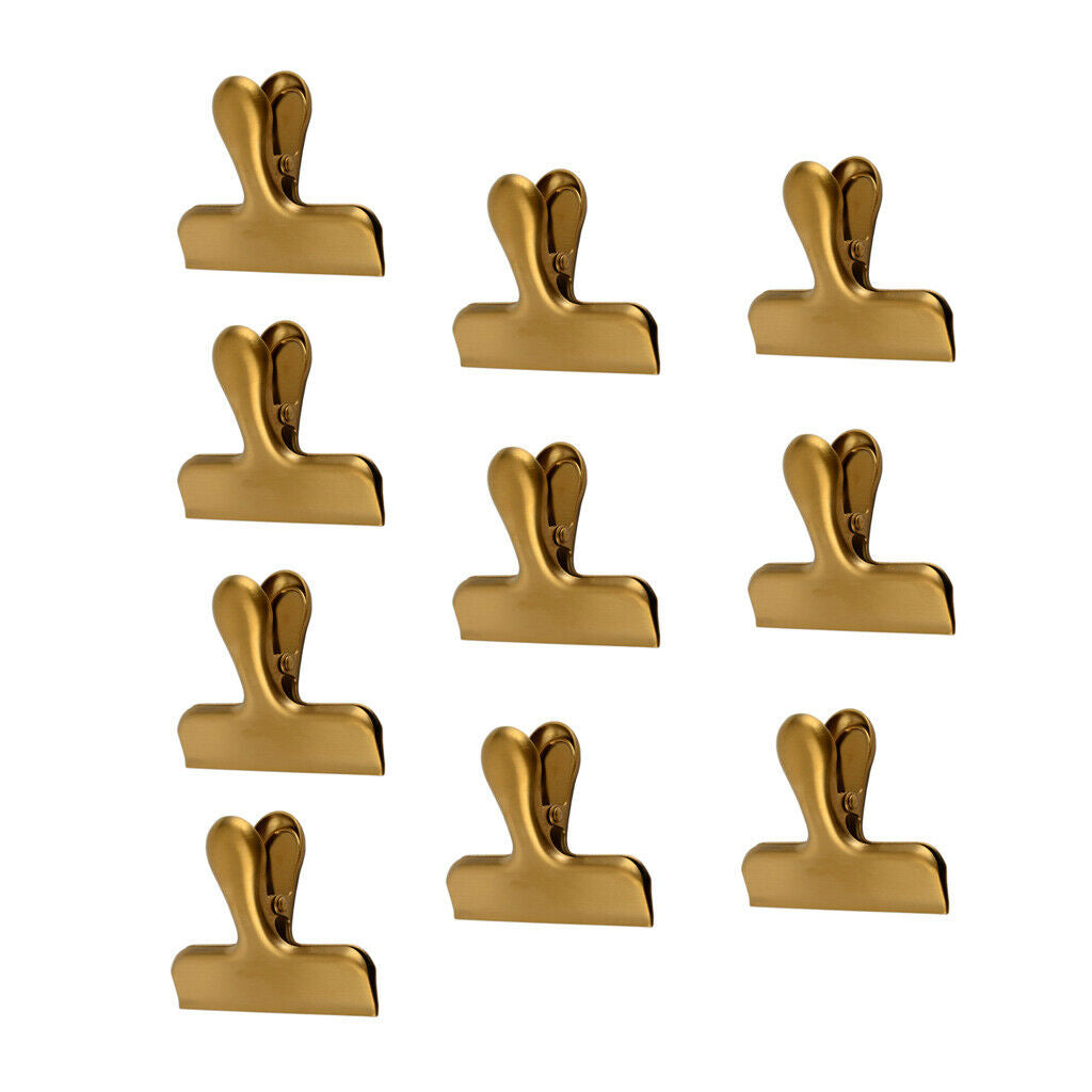 10pc Stainless Steel Chip Bag Clips Food Storage Sealer For Bags Towel Paper