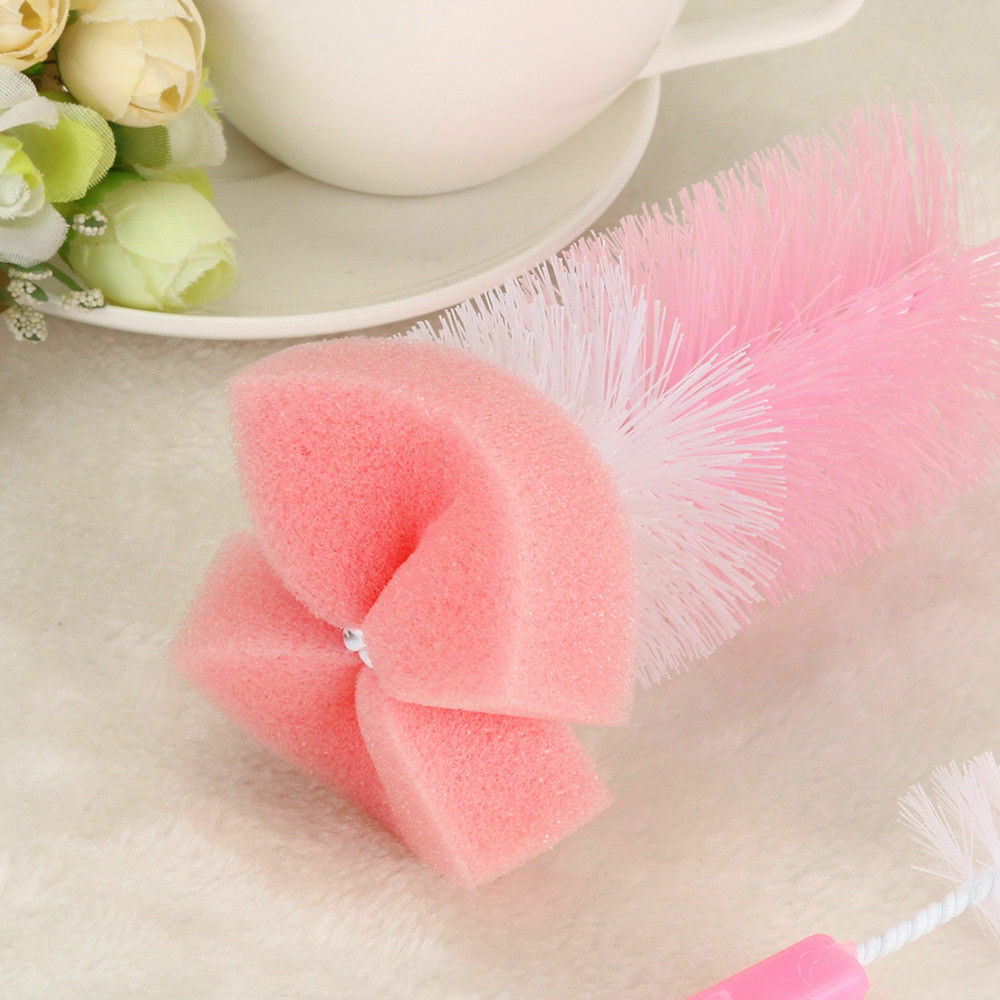 2PC Baby Bottle Cup Glass Brush Cleaner Spout Teapot Washing Cleaning Tool Brush