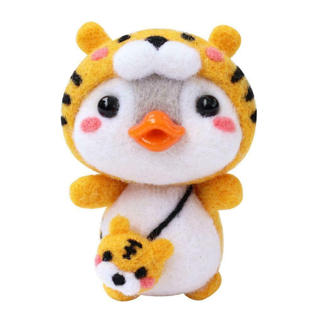 Animal Needle Felting Kit For Beginner with Basic Tools penguin tiger