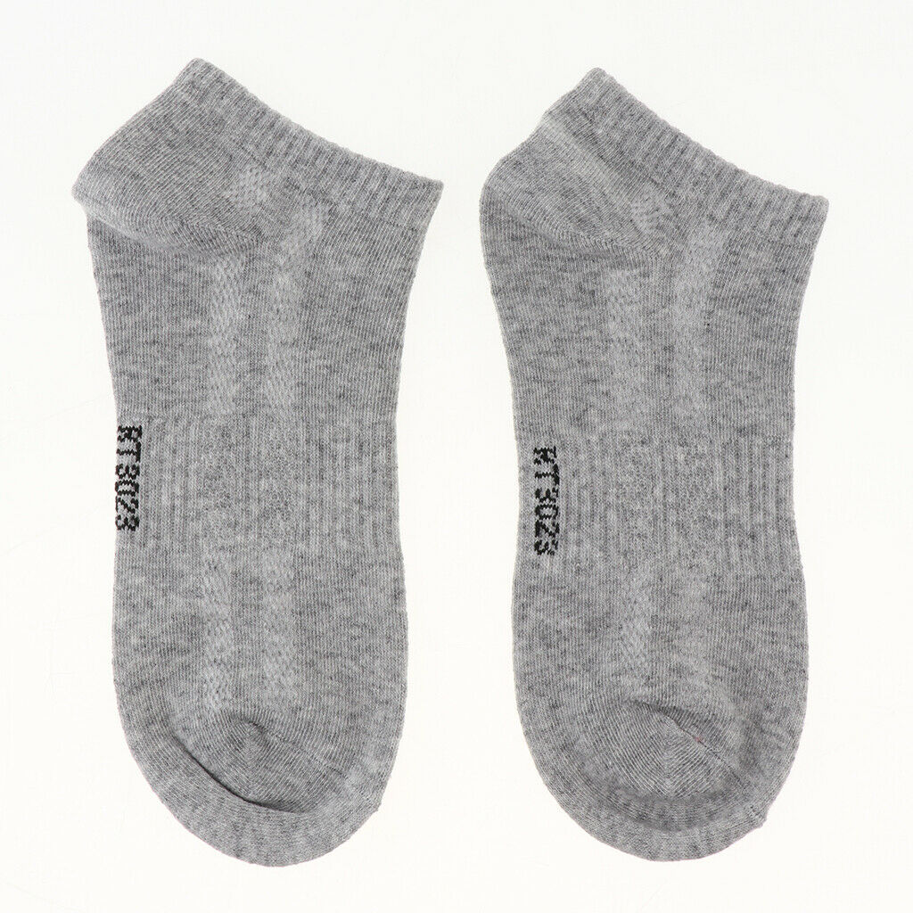 Low Cut Ankle Socks No Show Casual Cotton Socks Antibacterial Men Gray