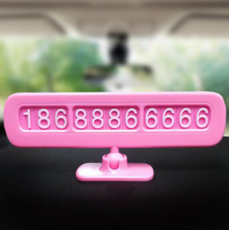 Car Auto Temporary Parking Card Phone Number Plate Rotatable Style