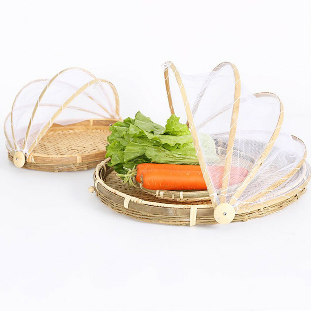 Food Serving Tent Basket, Fruit Vegetable Cover Storage Container Holes M