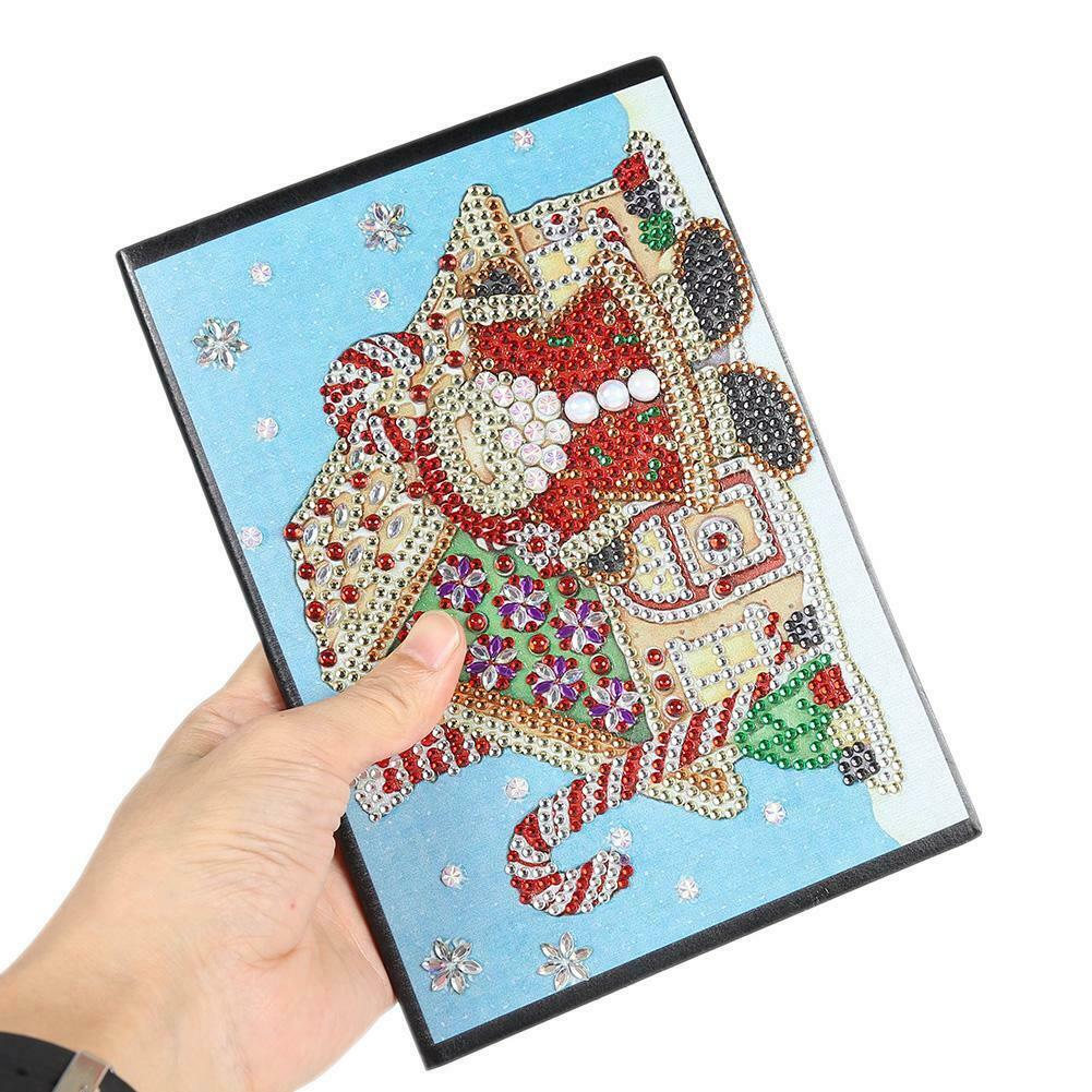 DIY Santa Claus Special Shaped Diamond Painting 60 Pages A5 School Notebook @