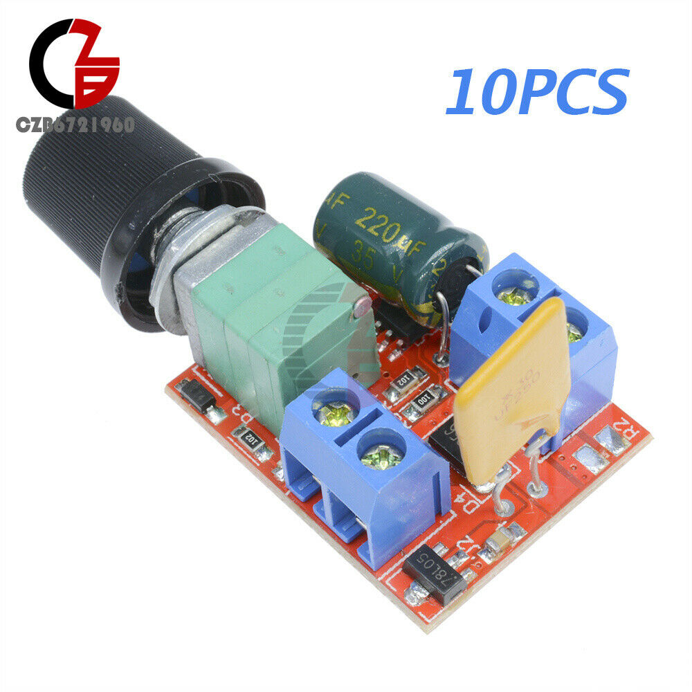 10x Mini DC 3V-35V 5A Motor PWM Speed Controller Speed Control Switch LED Dimmer