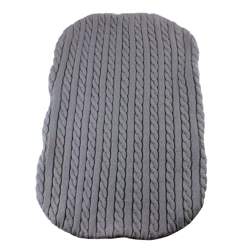Baby Infant Knit Crochet Swaddle Wrap Swaddling Blanket Sleeping Bag Gray