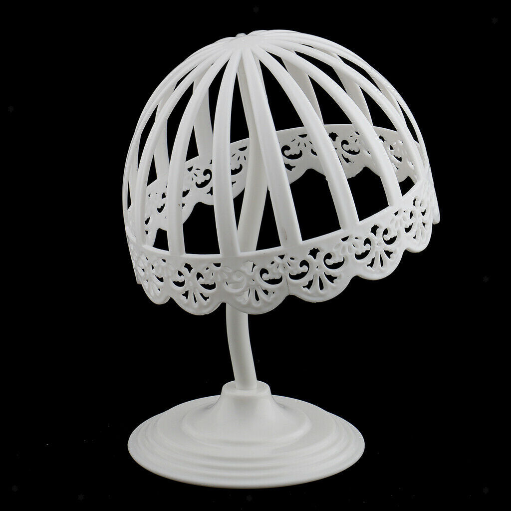 2pcs White Plastic Baby Hat   Display Holder Hair Wigs Rack Shelf Stand