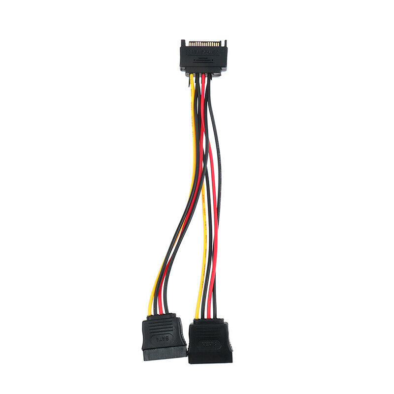 SATA Power 15pin Y Splitter Cable Adapter Male to Female for HDD Hard Dri.l8