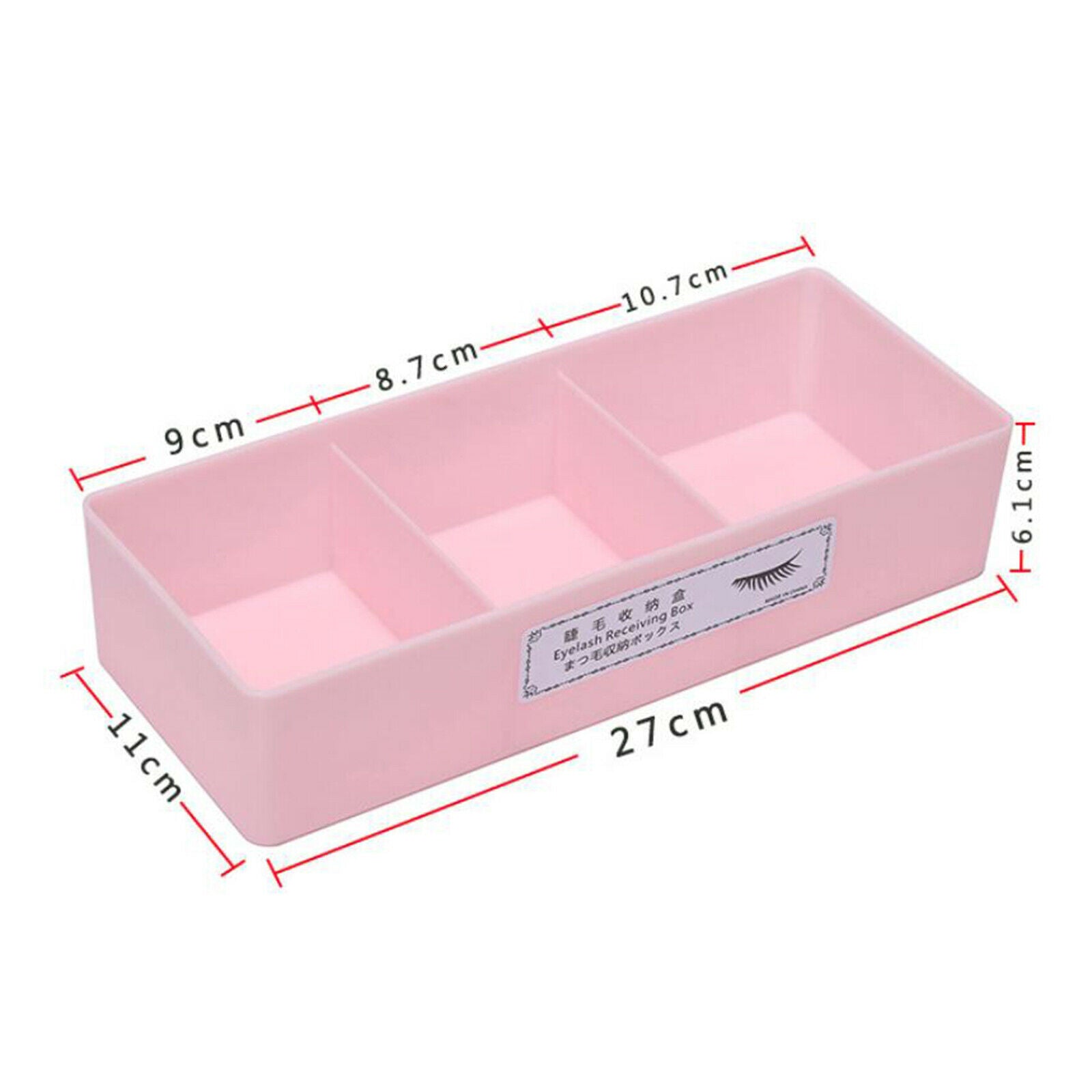 3X Eyelash Extension Tool Storage Box Container Holder for Grafting Pink