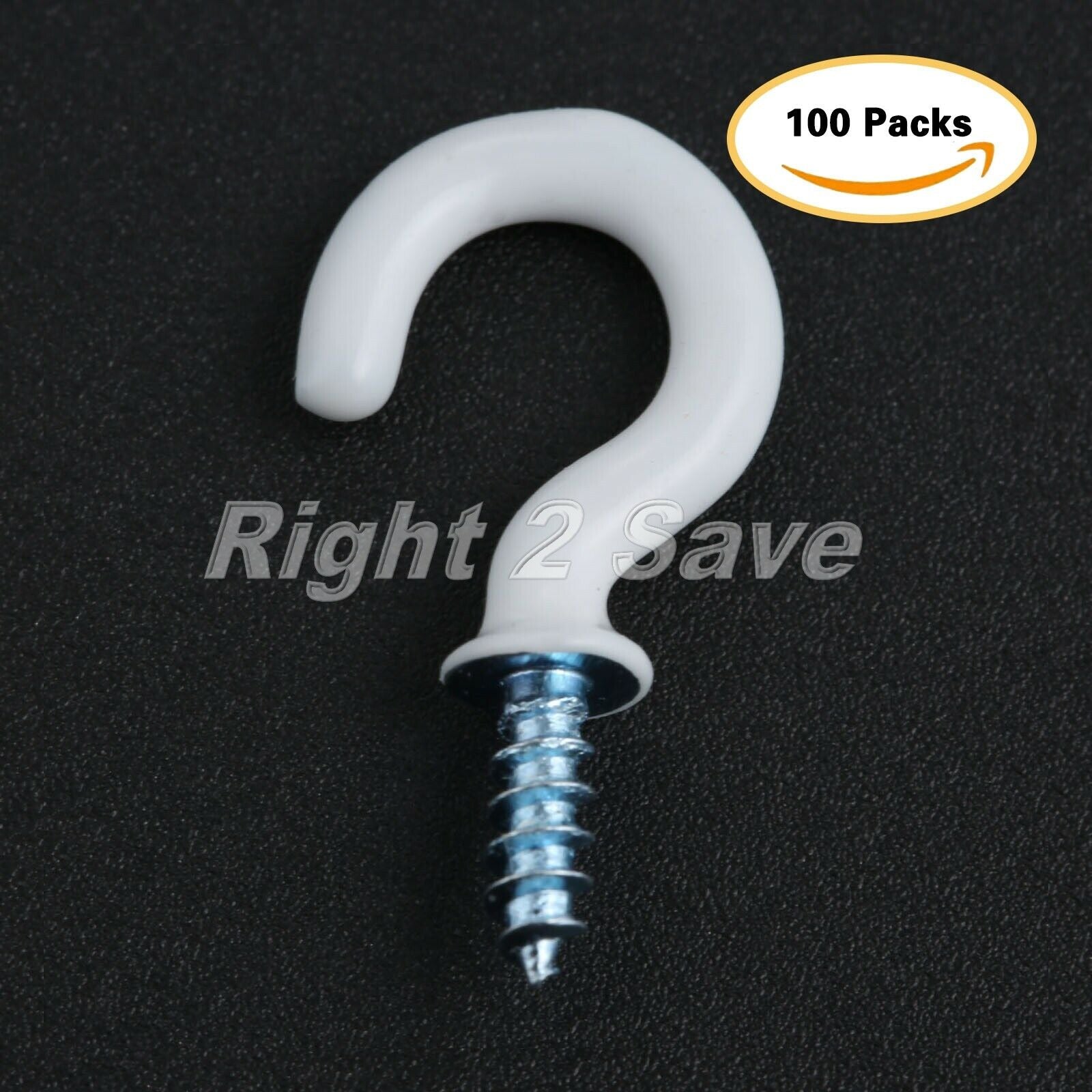 100Pcs 0.94" Strong Durable Sharp Vinyl Coated Ceiling Hooks Space-saving