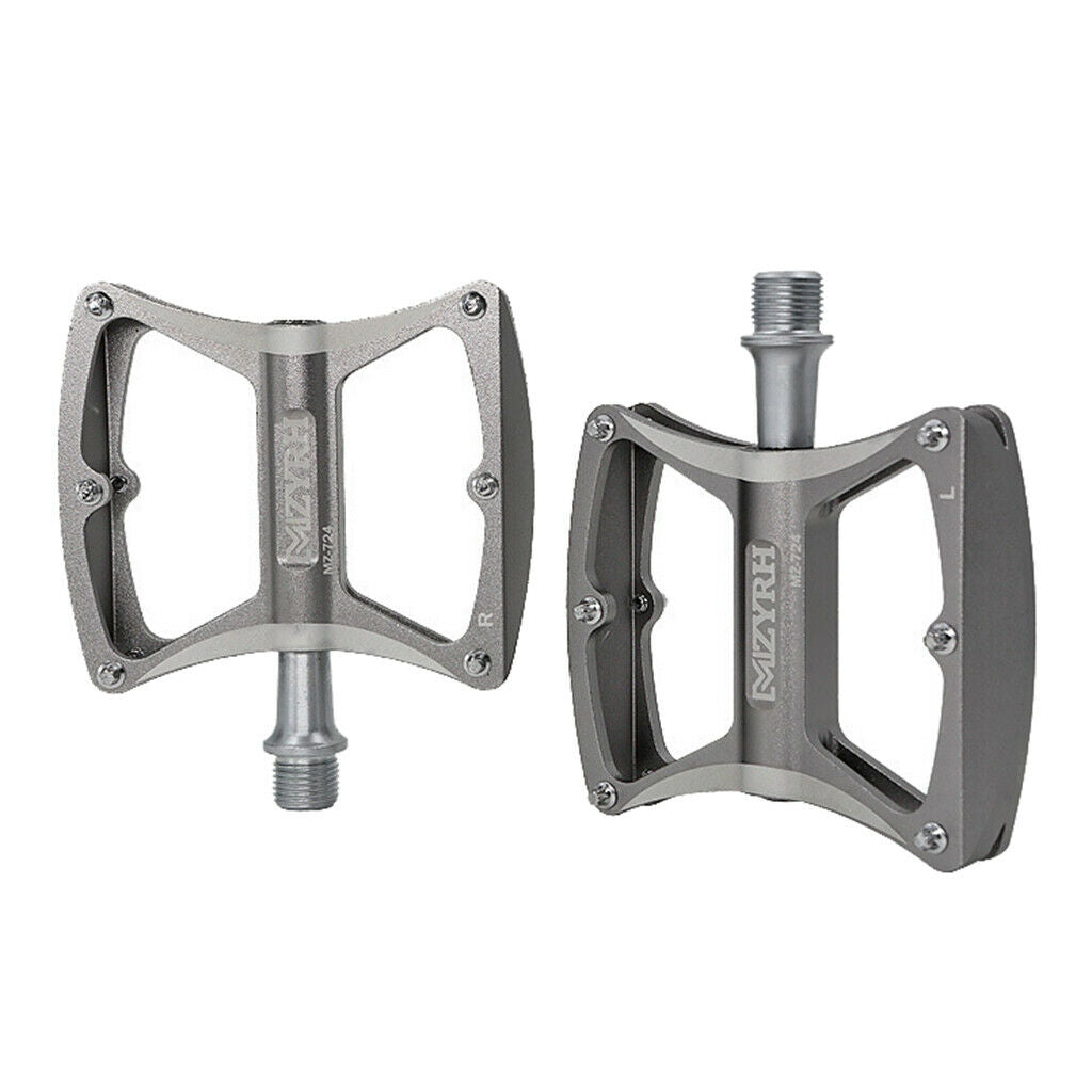 Aluminium CNC Bike Platform Pedals Road Cycling Bicycle Pedals for MTB BMX Grey