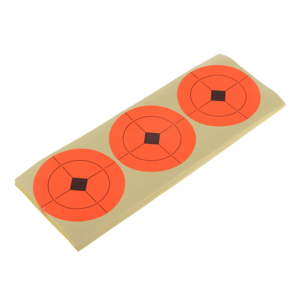 120pcs Shooting Paper Target Florescent Orange Self adhesive Target Stickers