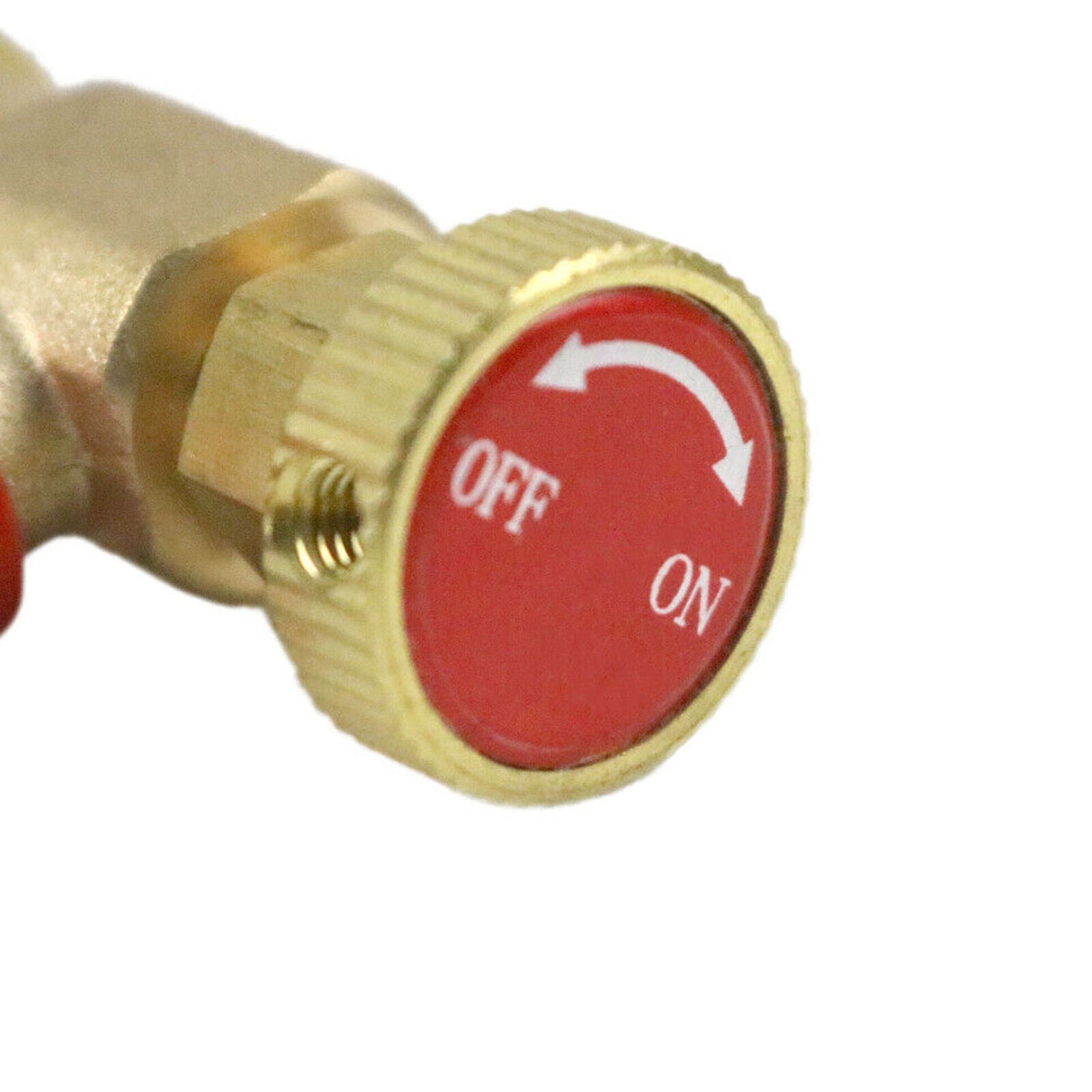 1Pc R410A 1/4"-5/16" Copper Flow Control Valve For Refrigerant Charging Hose Red