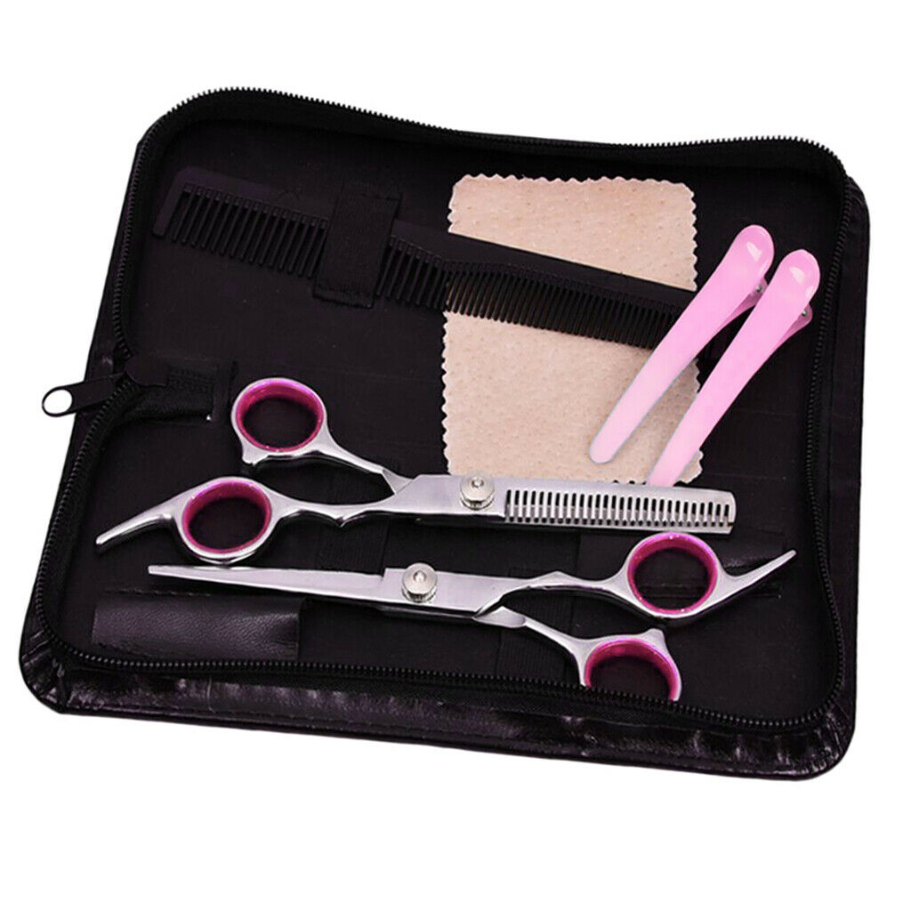 2x 6.7" Hairdressing Scissors Thinning Shears Set Salon Hair Scissors Kit