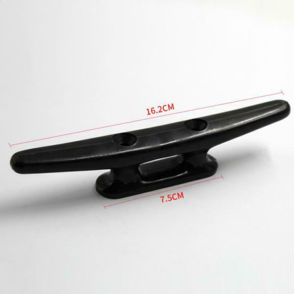 7" Cleat Heavy Duty Black Nylon Open Base Boat & Dock Cleats