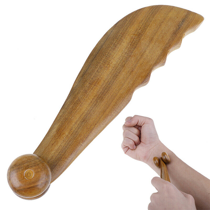 Wooden Gua-Sha Scraping Massage Board Trigger Stick Point Massager Acupunct DD