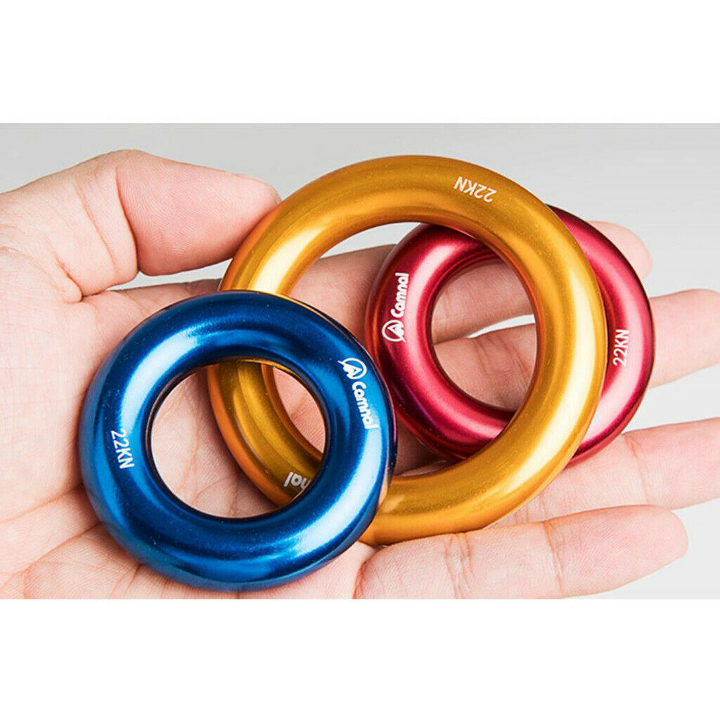 2x 22kN Rappel Ring Aluminum Alloy Bail-Outs for Rigging Climbing   L+S