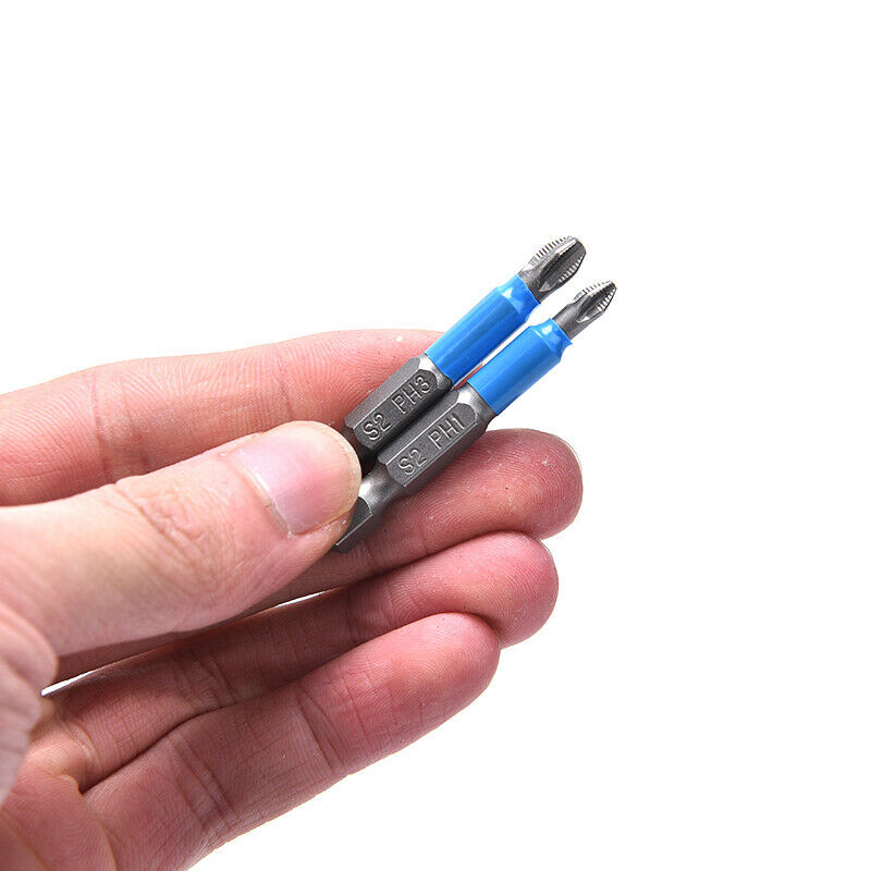 12pcs Anti Slip Electric Screwdriver Bits Hex Shank PH 50mm Single Side Drill Kt