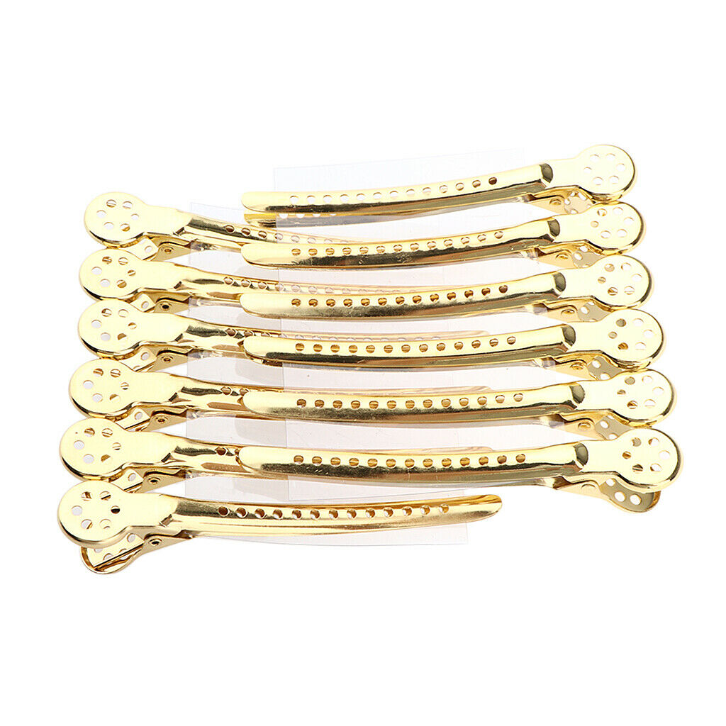 24Pcs Stainless Steel Duck Sectioning Clips Barber Haircut Styling Clamps