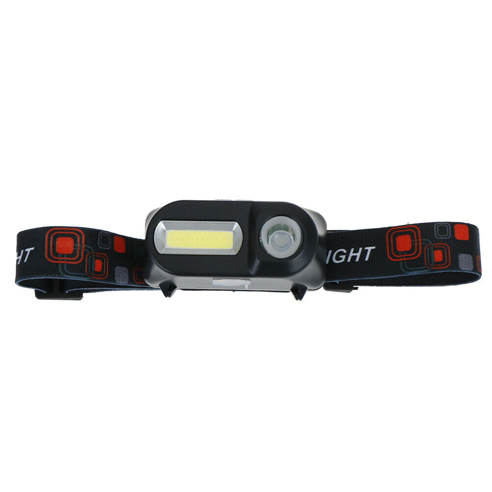 Mini COB LED headlight headlamp flashlight USB rechargeable torch night ligh Pb