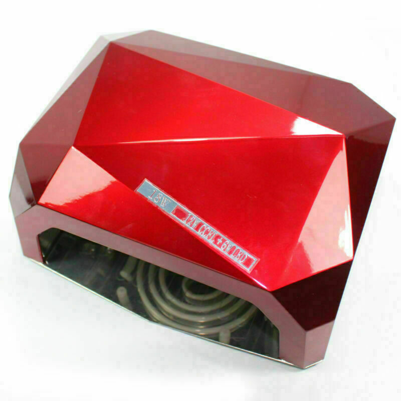 18W LED Light Nail Dryer Nail Cure Lamp for Gel Curing - Dark Red