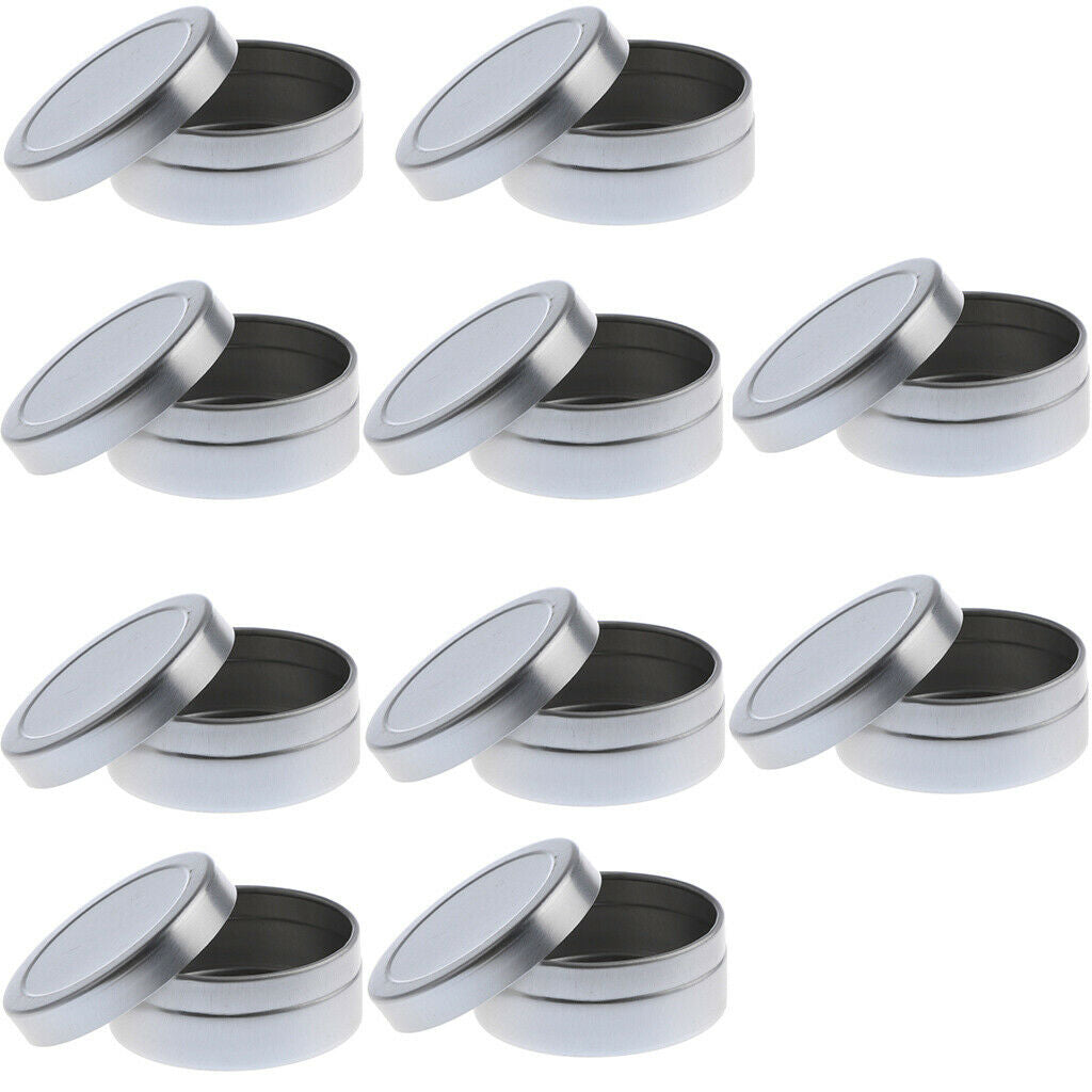 20 Pieces Round Aluminum Cans Screw Lid Metal Tins Jars Pot Empty Sample