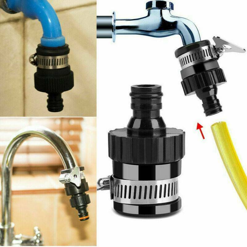 Tap To Garden Hose Pipe Connector Mixer For Kitchen Bath Tap Adapter Universal ~