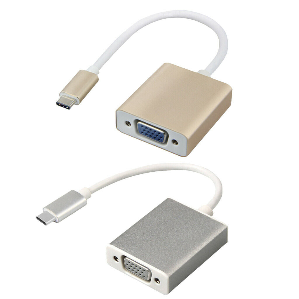 USB-C Type C USB3.1 Male to VGA Female HDTV Adapter Cable for  #2