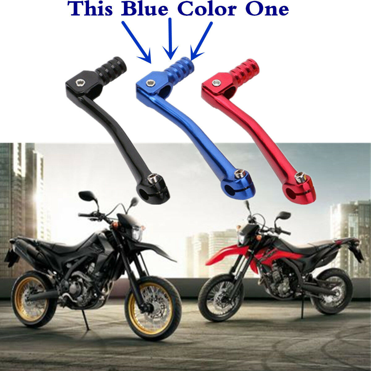 1 Pc Blue CNC Aluminum Folding Gear Shift Lever For Motorcycle ATV Dirt Pit Bike