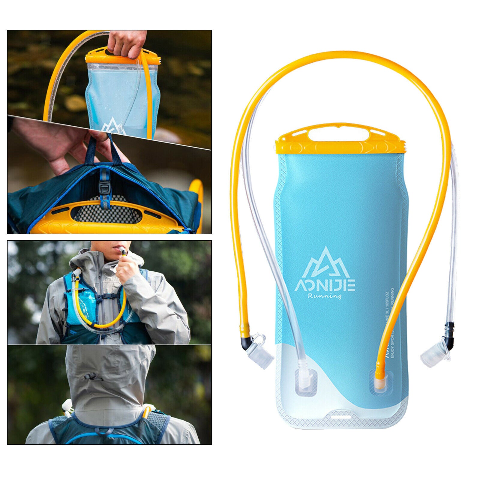 2L Double Hydration Bladder BPA Free Beverage Water Reservoir Cycling Hiking