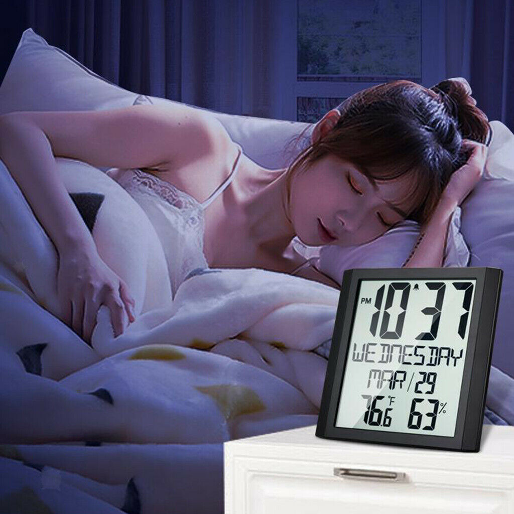 Multifunctional Compact Digital Day Alarm Clock Family Large Display Snooze