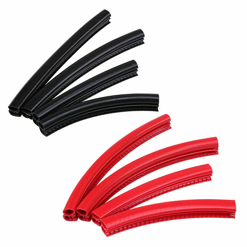 4Pcs Car Door Window Trim Edge Moulding Rubber Weatherstrip Seal Strip Black