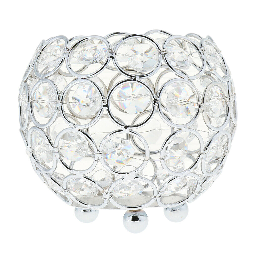 Set Of 4 Crystal Ball Tealight Holder Candlestick Candle Holder Home Romantic