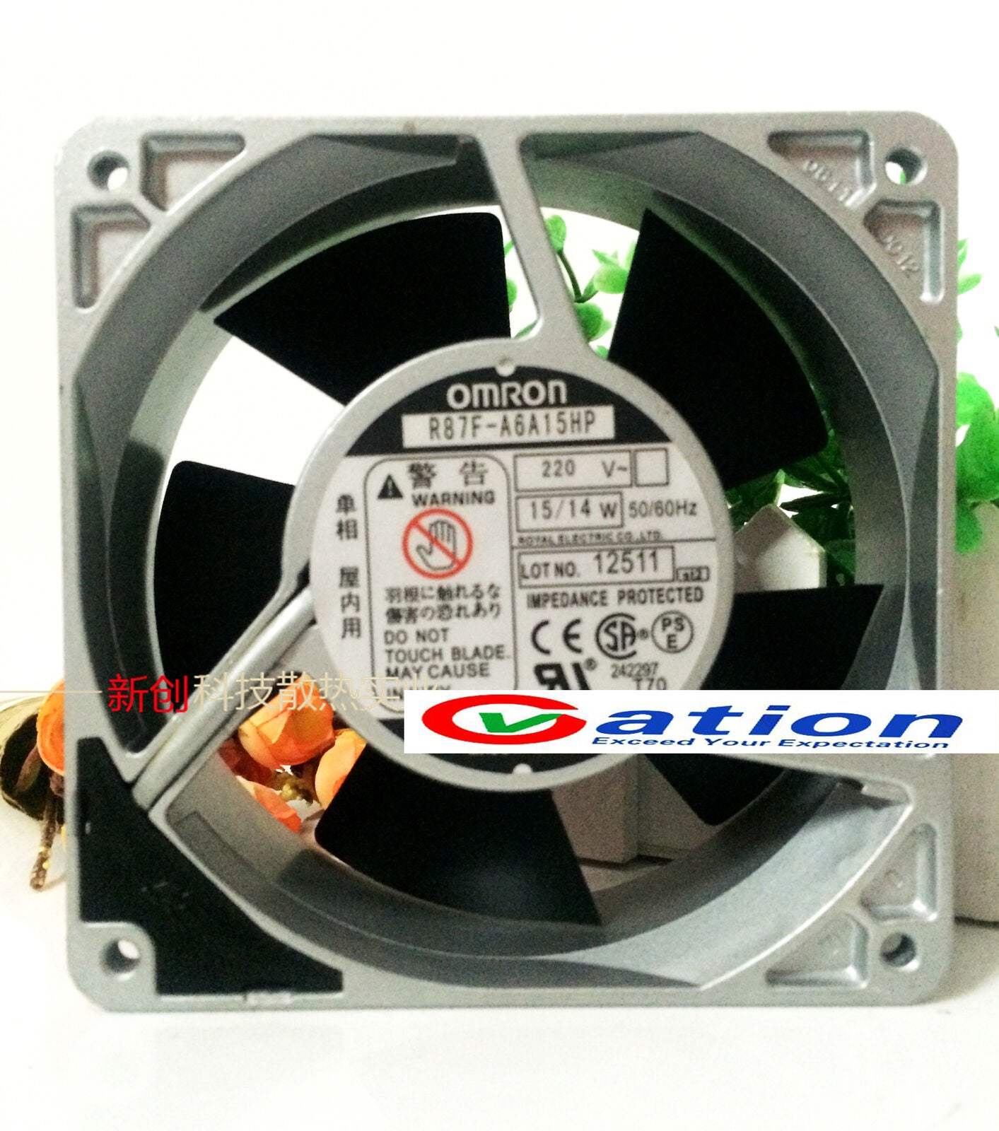 For OMRON Fan R87F-A6A15HP 230Vac 15w 120mm x 120mm x 38mm