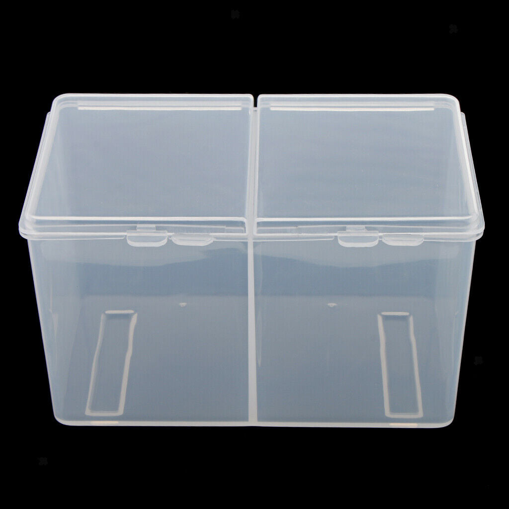 2 Grids Plastic Cotton Ball Ear Bud Swab Pad Nail Wipes Holder Organizer
