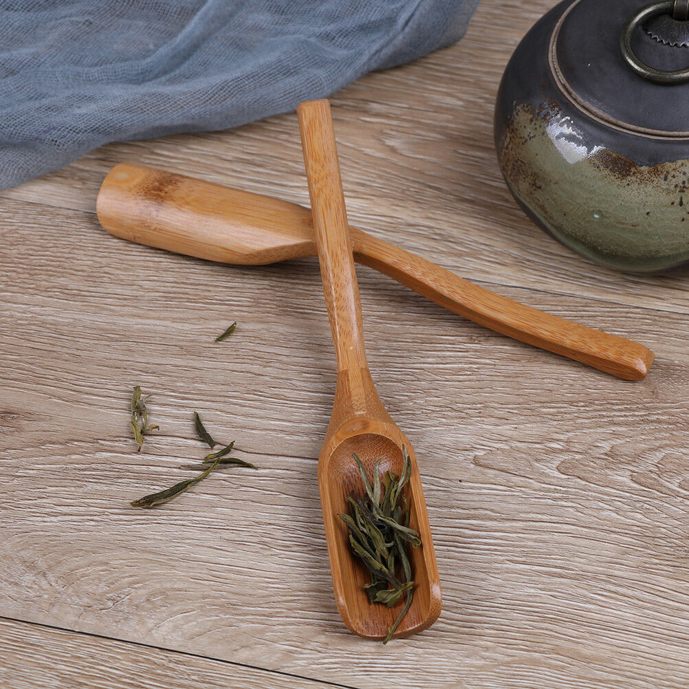 Tradition bamboo spoon coffee tea spoon wood scoop dining utensil flatw .l8