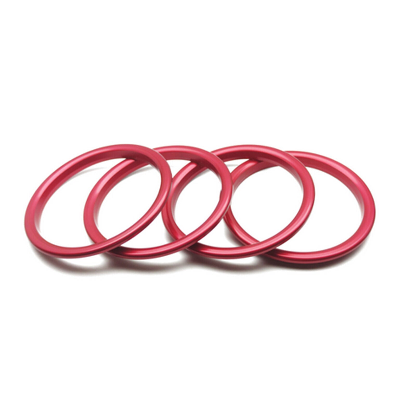For Audi A3 S3 Red Interior Console Air Vent Outlet Ring Cover 4pcs 2014-2019