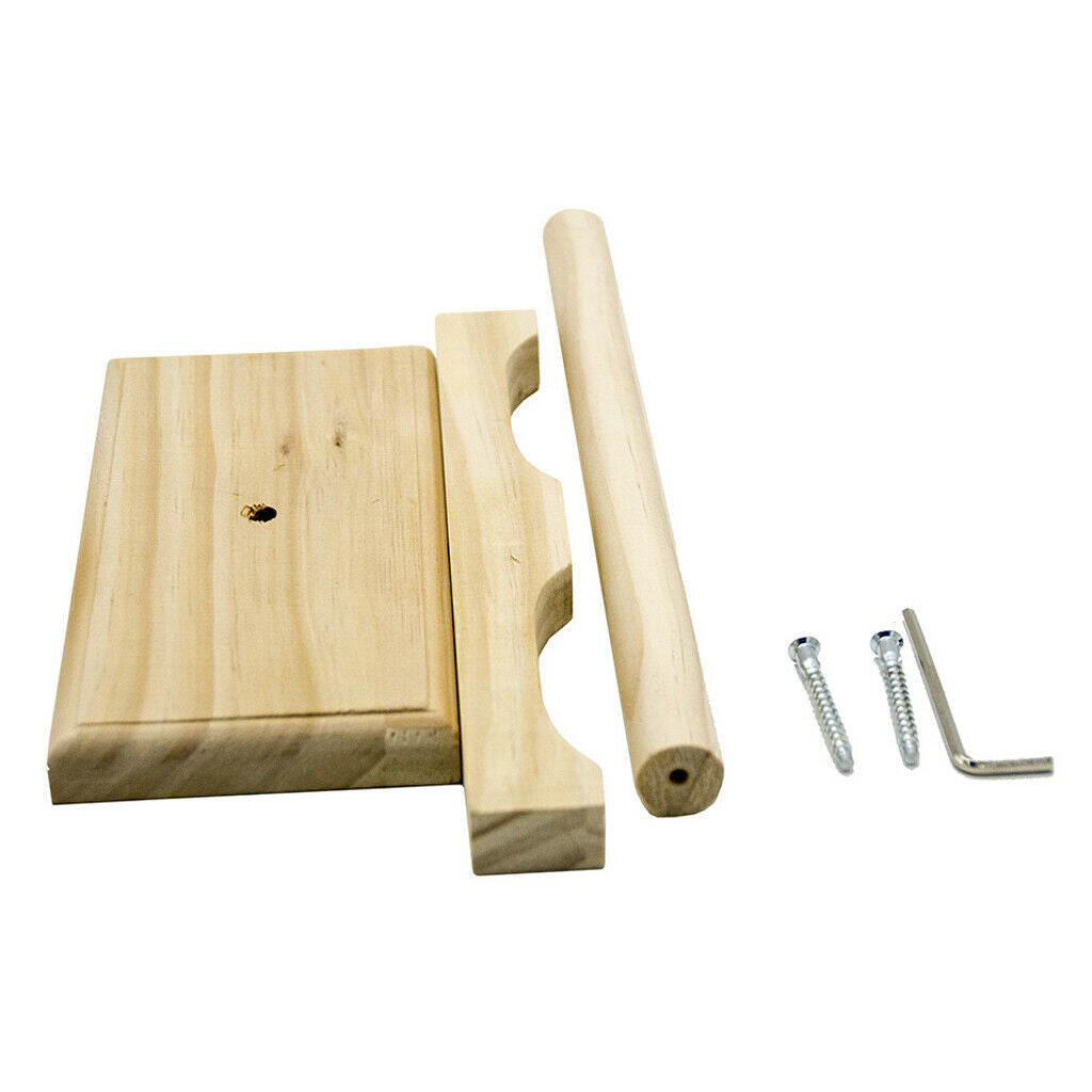 Wooden Standing Adjustable Parrot Training Perch Stand Bird Travel Perches