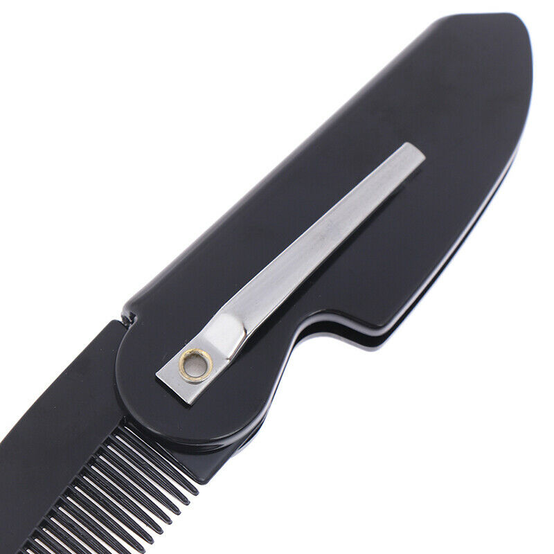 1Pc Portable Foldable Pocket Clip Hair Mustache Folding Beard Comb Styling  Qx